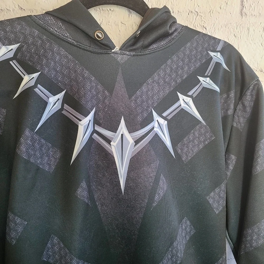 Men's Marvel Black Panther Comic Character Logo Hoodie SZ XL